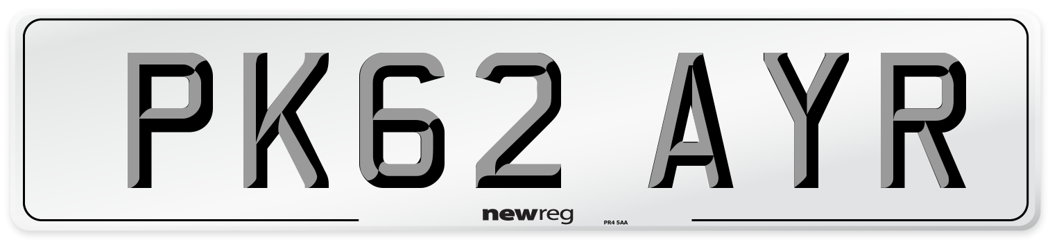 PK62 AYR Number Plate from New Reg